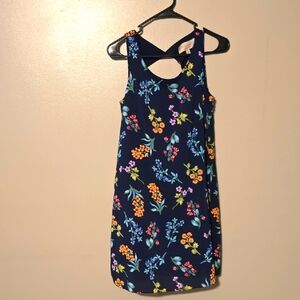 Philosophy Sundress Artsy Floral Swing Shift Sleeveless Keyhole Back Womens XS‎